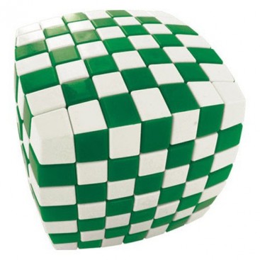 V-Cube Illusion 7x7 Magic Cube. Green and White